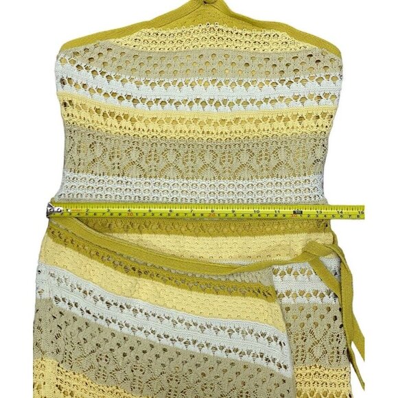 Jonathan Simkhai S Midi Dress Wrap Macrame Halter Crochet Designer Luxury Boho - Picture 9 of 12